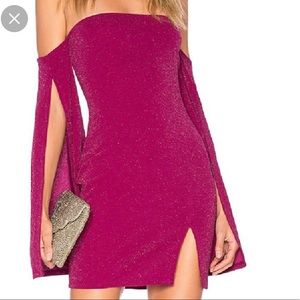 X REVOLVE SANDRINE MINI DRESS IN MAGENTA